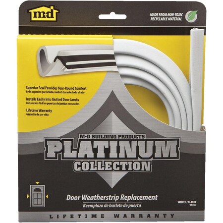 M-D Building Products 84in. White Door Jambs Weatherstrip Replacement 91890